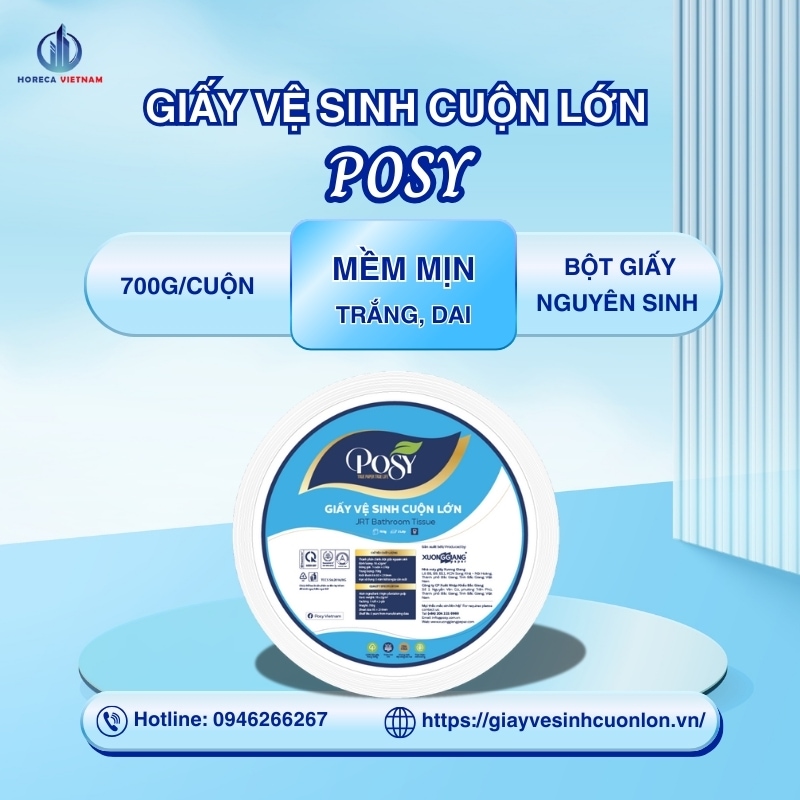 giấy vệ sinh cuộn lớn Posy