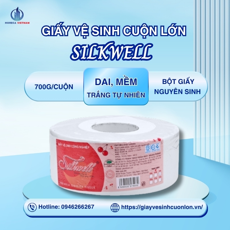 giấy vệ sinh cuộn lớn Silkwell
