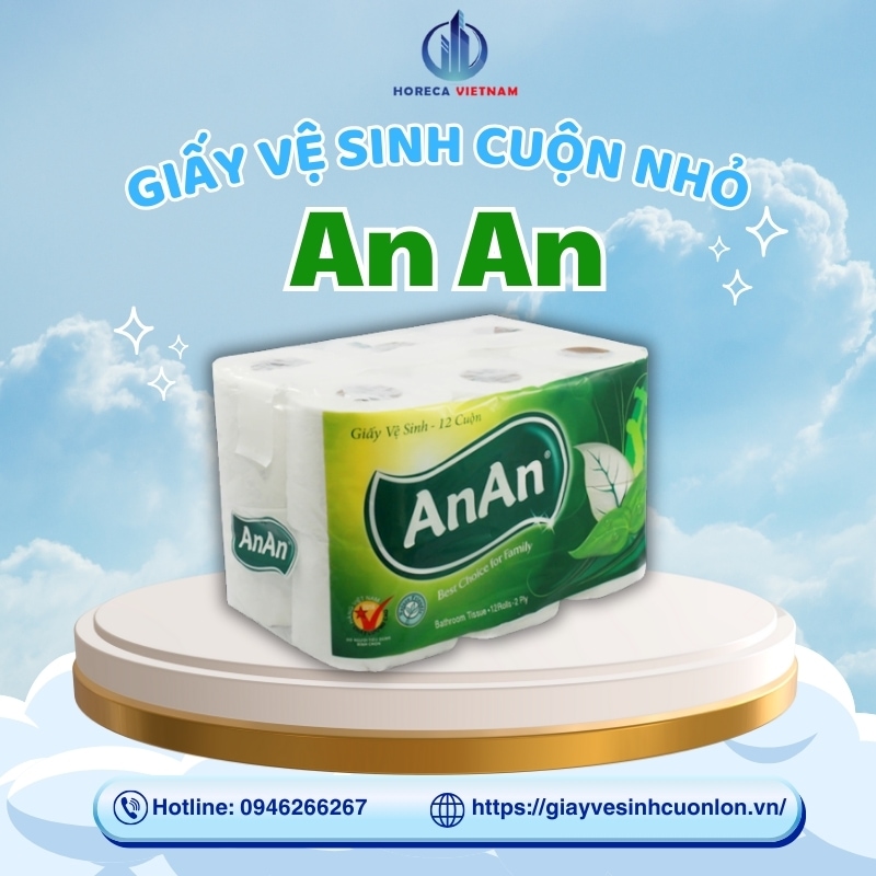 Giấy vệ sinh cuộn nhỏ An An