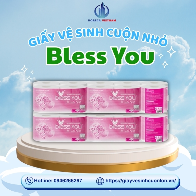 Giấy vệ sinh cuộn nhỏ Bless You