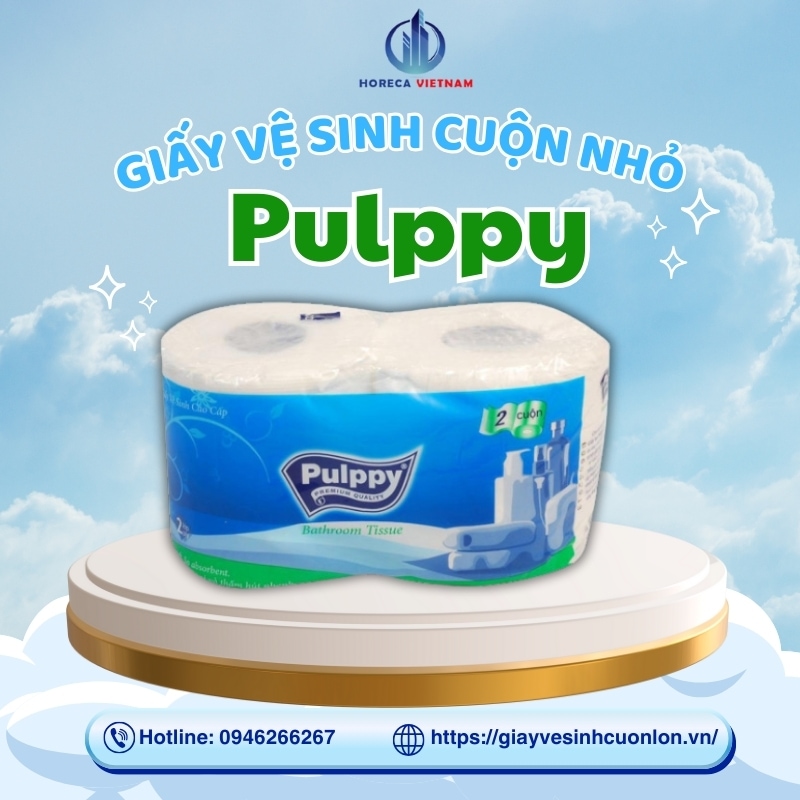Giấy vệ sinh cuộn nhỏ Pulppy