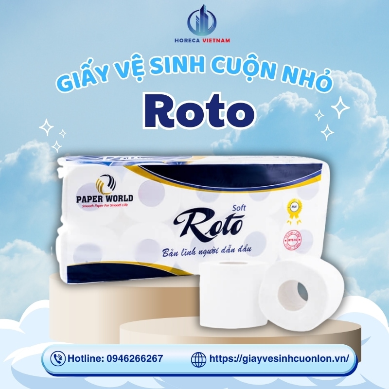 Giấy vệ sinh cuộn nhỏ Roto