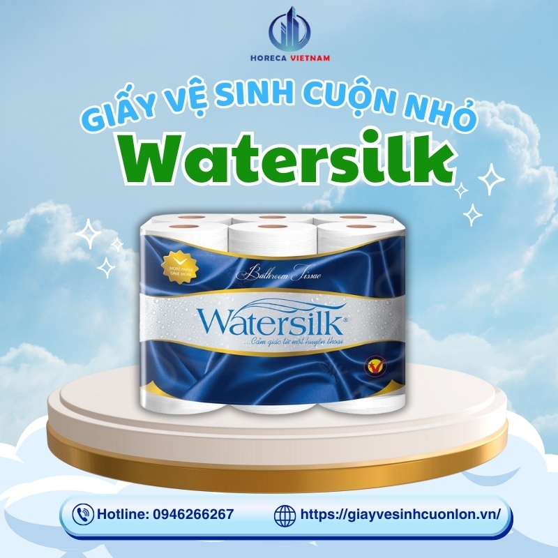 Giấy vệ sinh cuộn nhỏ Watersilk