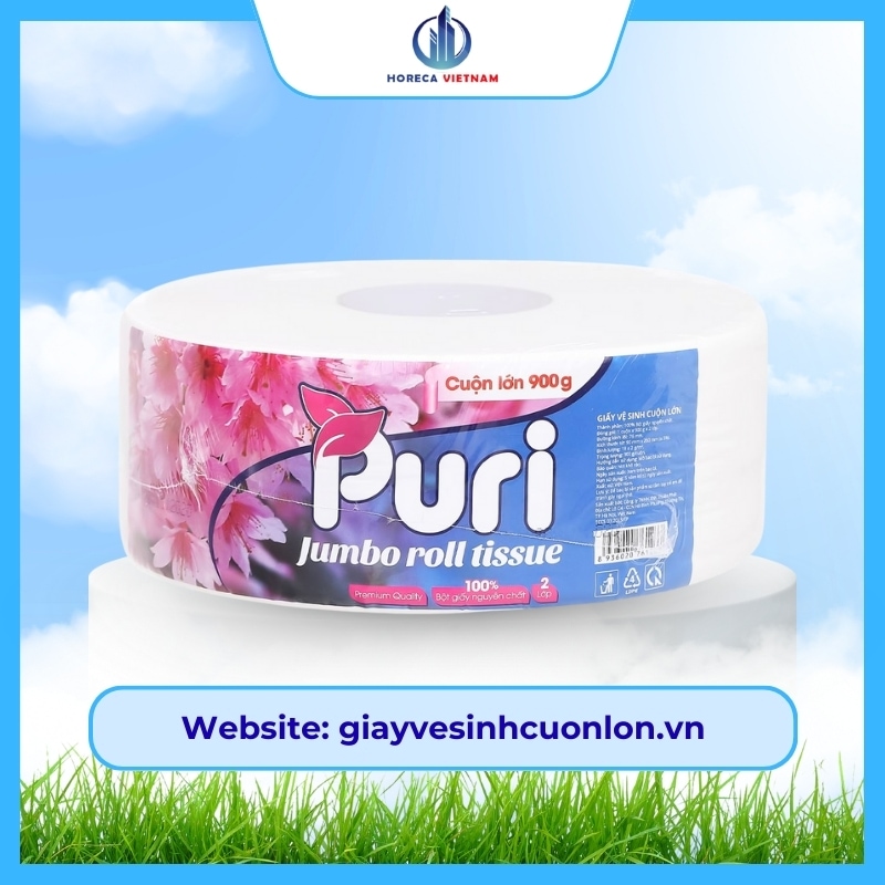 ảnh bìa giấy vệ sinh cuộn lớn puri giấy vệ sinh cuộn lớn puri 900g