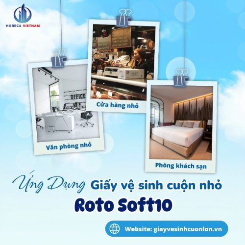 Giấy vệ sinh cuộn nhỏ Roto Soft10 lý tưởng cho căn hộ gia đình, văn phòng, cửa hàng nhỏ, phòng khách sạn, quán cà phê
