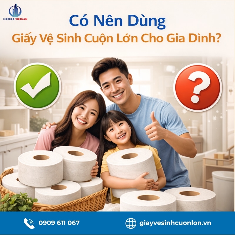 Có nên dùng giấy vệ sinh cuộn lớn cho gia đình?