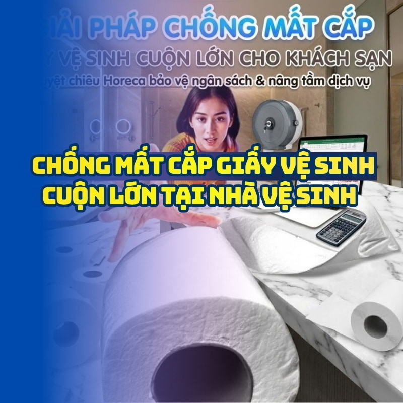 Cách chống mất cắp giấy vệ sinh cuộn lớn