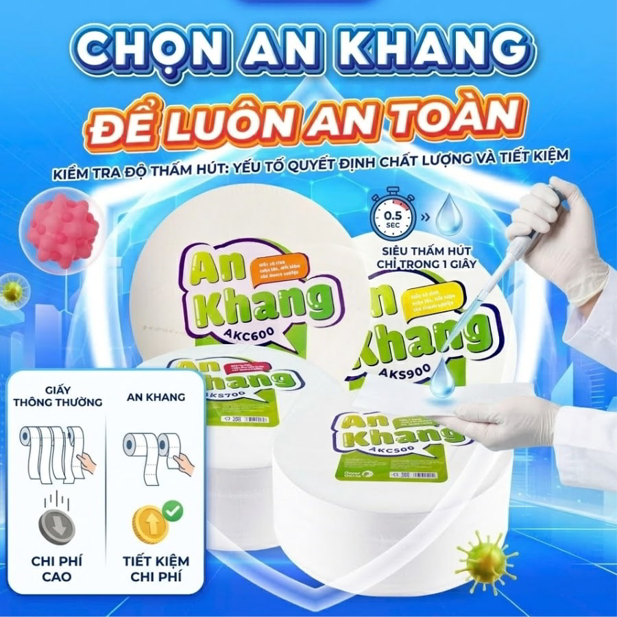Độ thấm hút của giấy vệ sinh cuộn lớn