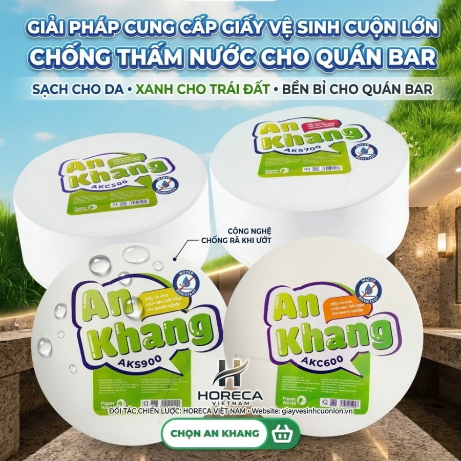 Giấy vệ sinh cuộn lớn chống thấm nước cho quán bar