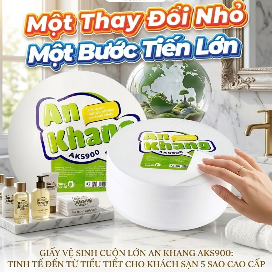Giấy vệ sinh cuộn lớn dành cho khách sạn 5 sao cao cấp 2026