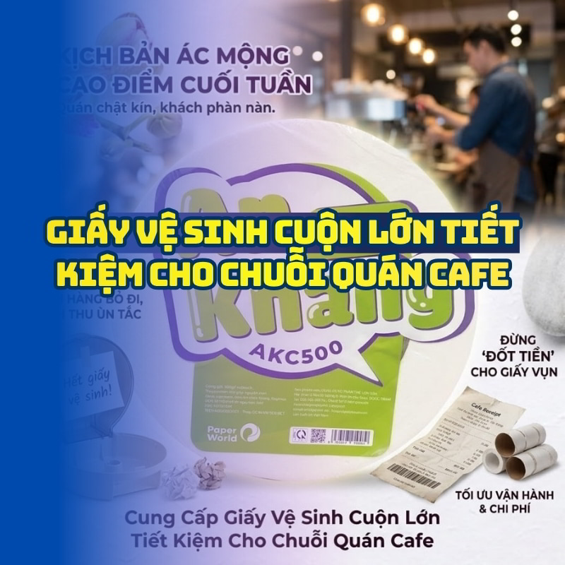 Cung cấp giấy vệ sinh cuộn lớn tiết kiệm cho chuỗi quán Cafe tốt nhất 2026
