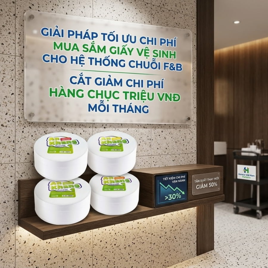 Mua sắm giấy vệ sinh cuộn lớn cho hệ thống chuỗi f&b