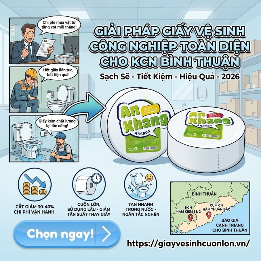 Mua giấy vệ sinh công nghiệp khu công nghiệp Hàm Thuận uy tín giá sỉ tốt nhất