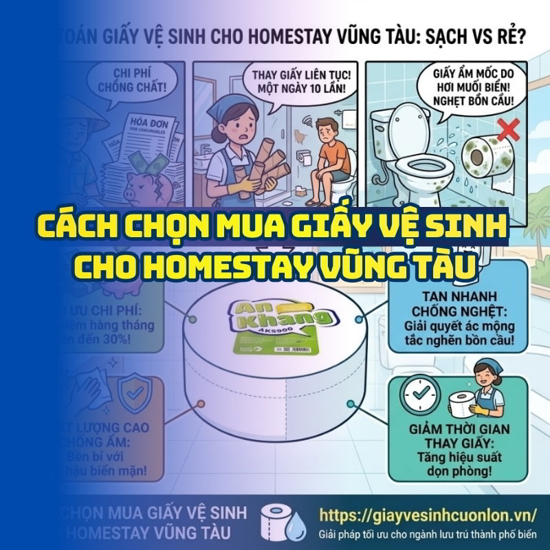 Cách chọn giấy vệ sinh cho homestay vũng tàu uy tín giá tốt tại Horeca Việt Nam