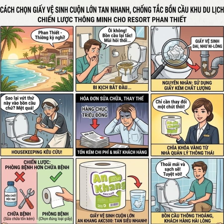 Cách chống tắc nghẽn bồn cầu resort Phan Thiết tại Horeca Việt Nam