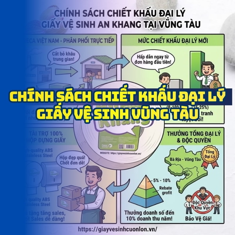 Chính sách chiết khấu đại lý giấy vệ sinh vũng tàu uy tín giá sỉ tốt nhất tại Horeca Việt Nam