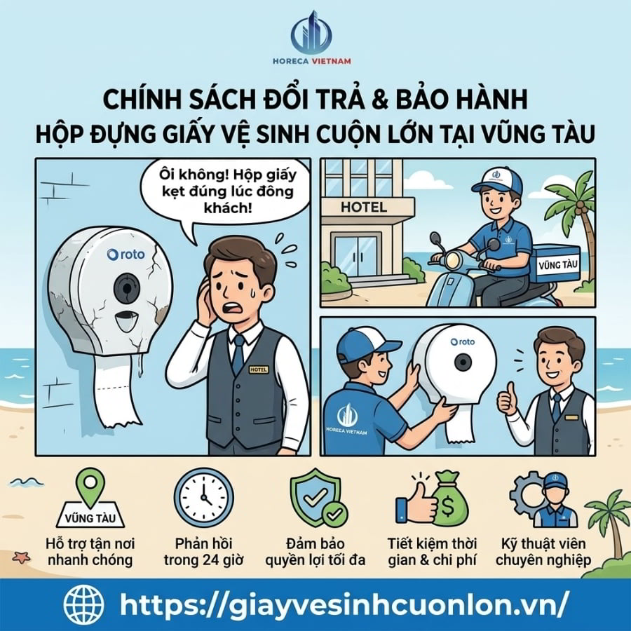 Chính sách đổi trả hộp giấy vệ sinh Vũng Tàu tại Horeca Việt Nam