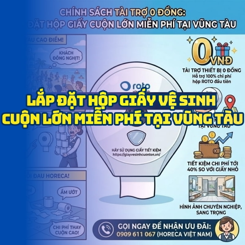 Chính sách lắp đặt hộp giấy vệ sinh miễn phí vũng tàu uy tín tại Horeca Việt Nam