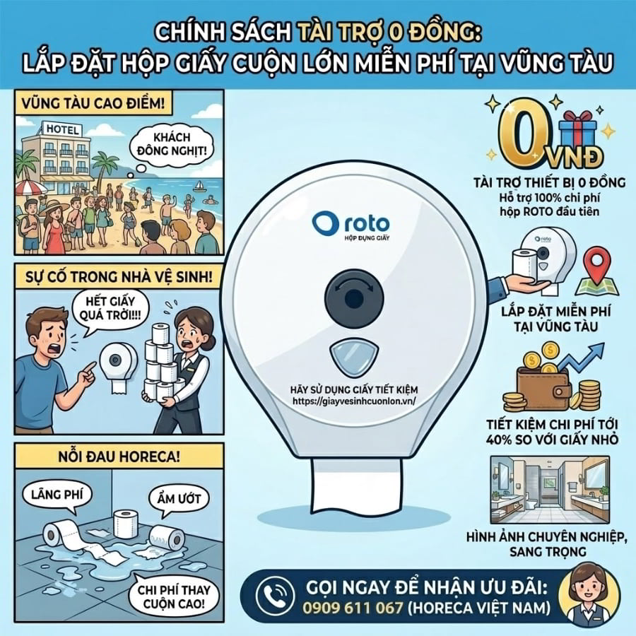 Chính sách lắp đặt hộp giấy vệ sinh miễn phí vũng tàu tại Horeca Việt Nam