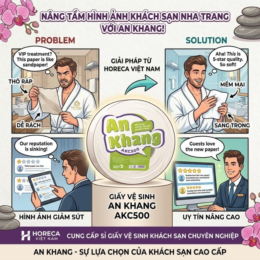 Mua giấy vệ sinh khách sạn Nha Trang uy tín giá sỉ tốt nhất tại Horeca Việt Nam