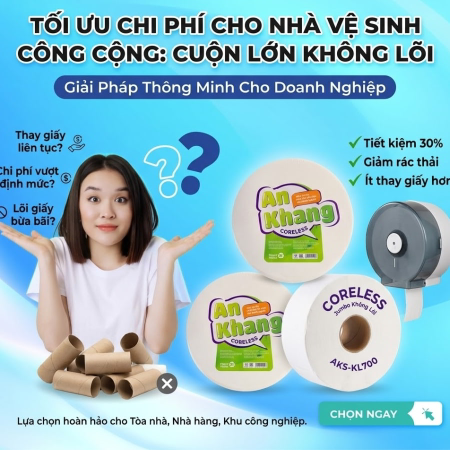 Mua giấy vệ sinh cuộn lớn không lõi uy tín giá sỉ tốt nhất tại Horeca Việt Nam