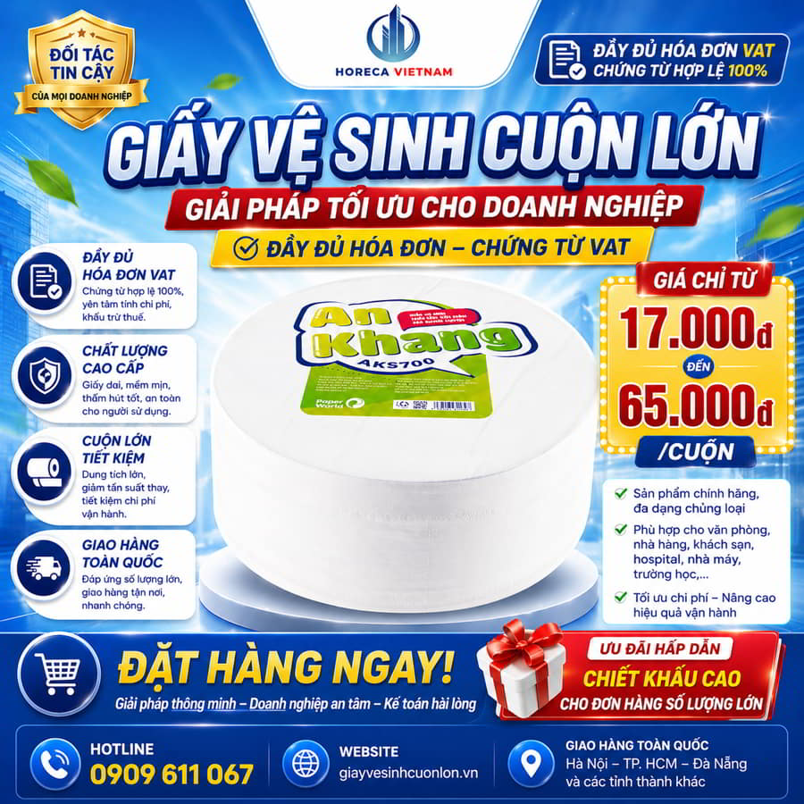 Mua giấy vệ sinh có xuất hóa đơn vat uy tín giá sỉ tốt nhất tại Horeca Việt Nam