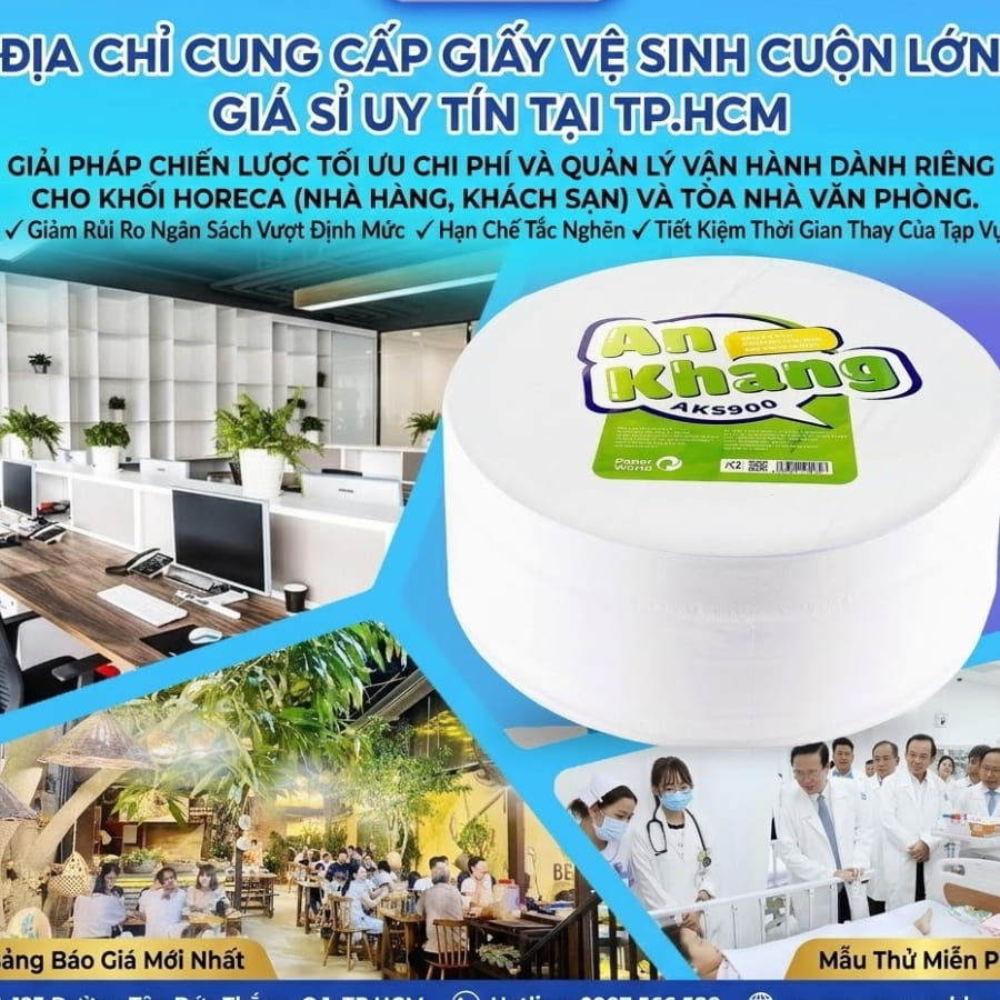 Horeca Việt Nam địa chỉ cung cấp giấy vệ sinh cuộn lớn giá sỉ uy tín tại TPHCM