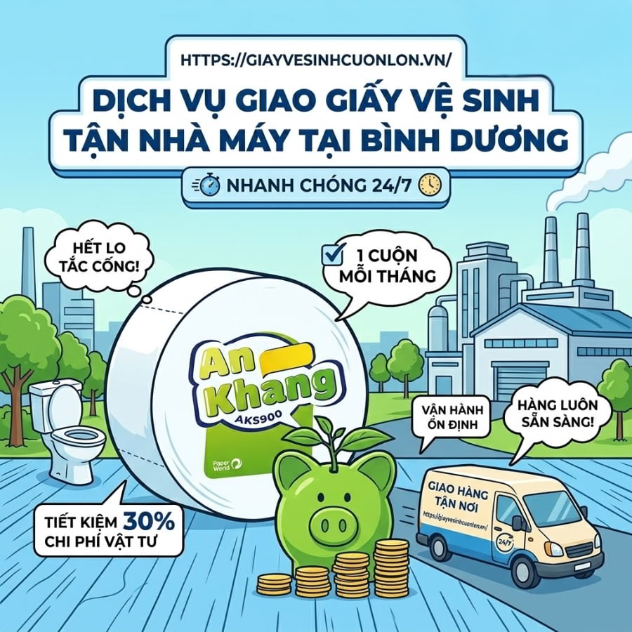 Dịch vụ giao giấy vệ sinh tận nhà máy Bình Dương uy tín giá tốt tại Horeca Việt Nam