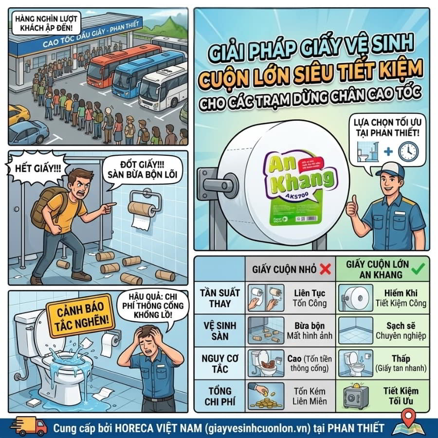 Mua giấy vệ sinh trạm dừng chân Bình Thuận cao cấp giá sỉ tốt nhất tại Horeca Việt Nam
