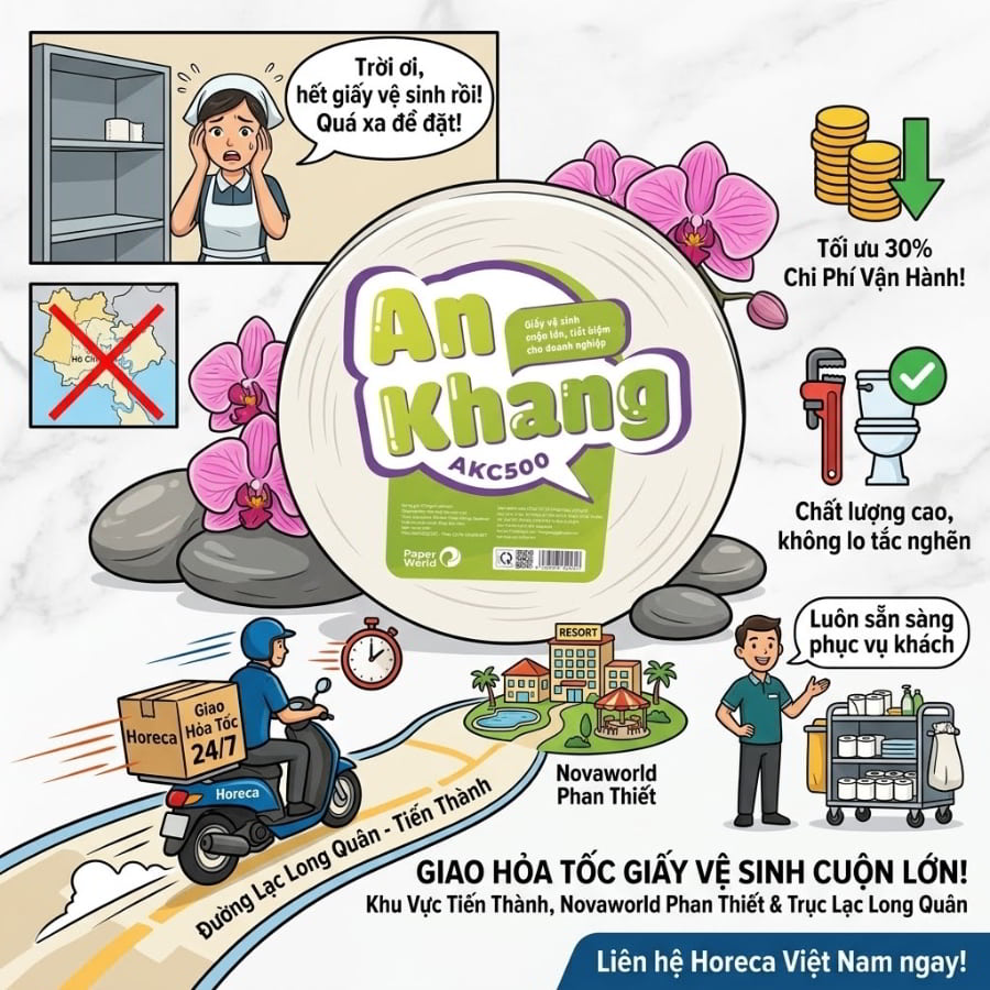 Mua giấy vệ sinh cuộn lớn Tiến Thành uy tín giá sỉ tốt nhất tại Horeca Việt Nam