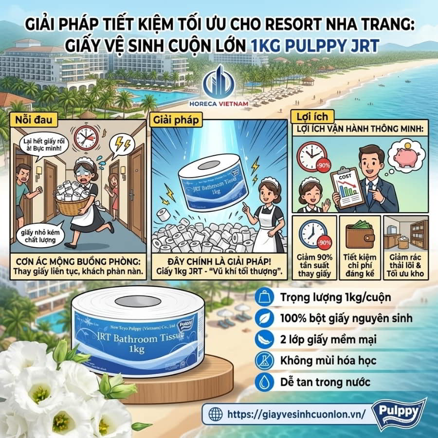Mua sỉ giấy vệ sinh cuộn lớn 1kg Nha Trang uy tín giá tốt nhất tại Horeca Việt Nam
