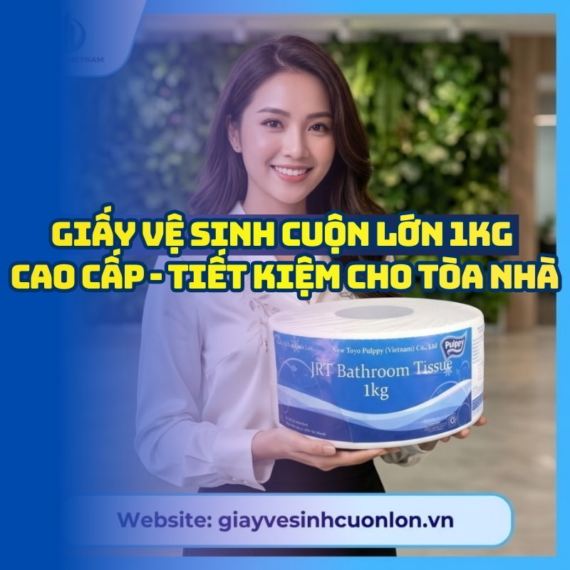 Horeca Việt Nam cung cấp giấy vệ sinh cuộn lớn 1kg cao cấp tiết kiệm cho toà nhà
