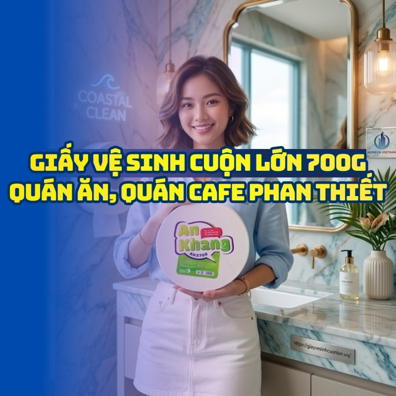 Horeca Việt Nam cung cấp giấy vệ sinh cuộn lớn 700g Phan Thiết giá tốt giao hàng tận nơi