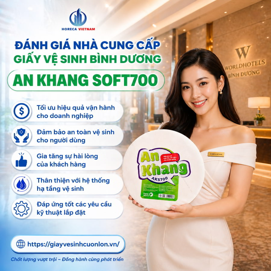 Horeca Việt Nam cung cấp giấy vệ sinh cuộn lớn Bình Dương chính hãng giá tốt giao hàng tận nơi
