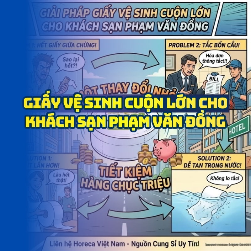 Horeca Việt Nam cung cấp giấy vệ sinh cuộn lớn Phạm Văn Đồng Nha Trang giá tốt giao hàng tận nơi