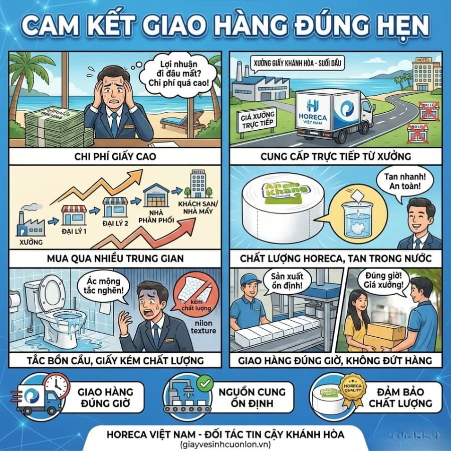 Horeca Việt Nam - Xưởng giấy vệ sinh Khánh Hòa uy tín giá tốt nhất