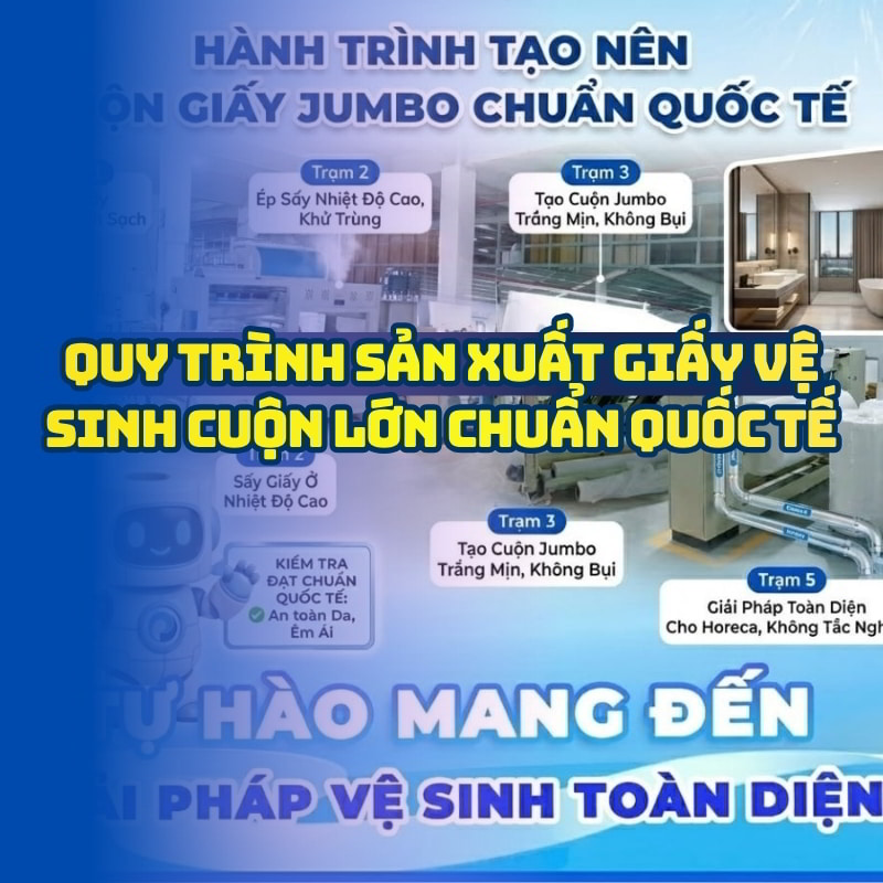 Khán phá quy trình sản xuất giấy vệ sinh đạt chuẩn quốc tế tại Horeca Việt Nam
