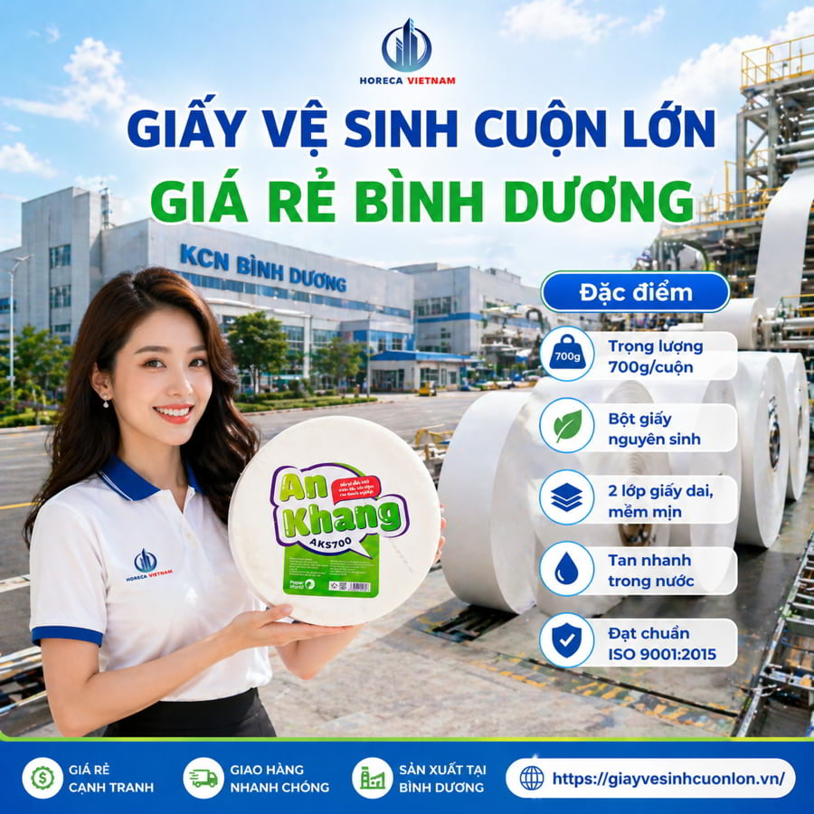 Mua giấy vệ sinh cuộn lớn giá rẻ bình dương uy tín giá sỉ tốt nhất tại Horeca Việt Nam