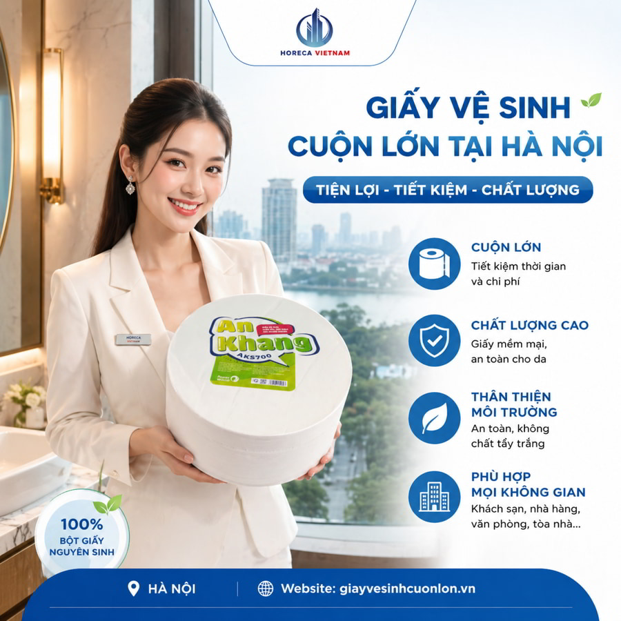 Mua giấy vệ sinh cuộn lớn tại Hà Nội cao cấp chính hãng tại Horeca Việt Nam