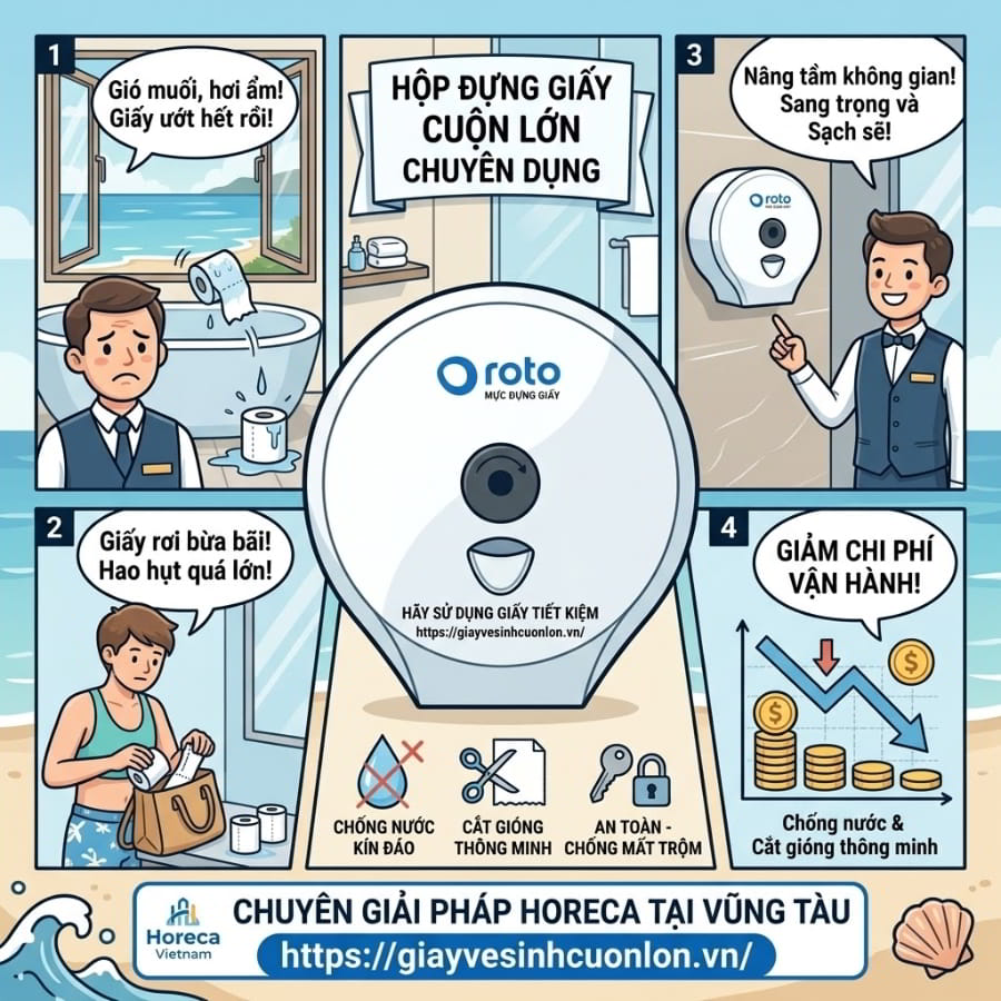 Mua hộp đựng giấy vệ sinh cuộn lớn Vũng Tàu uy tín giá tốt nhất tại Horeca Việt Nam