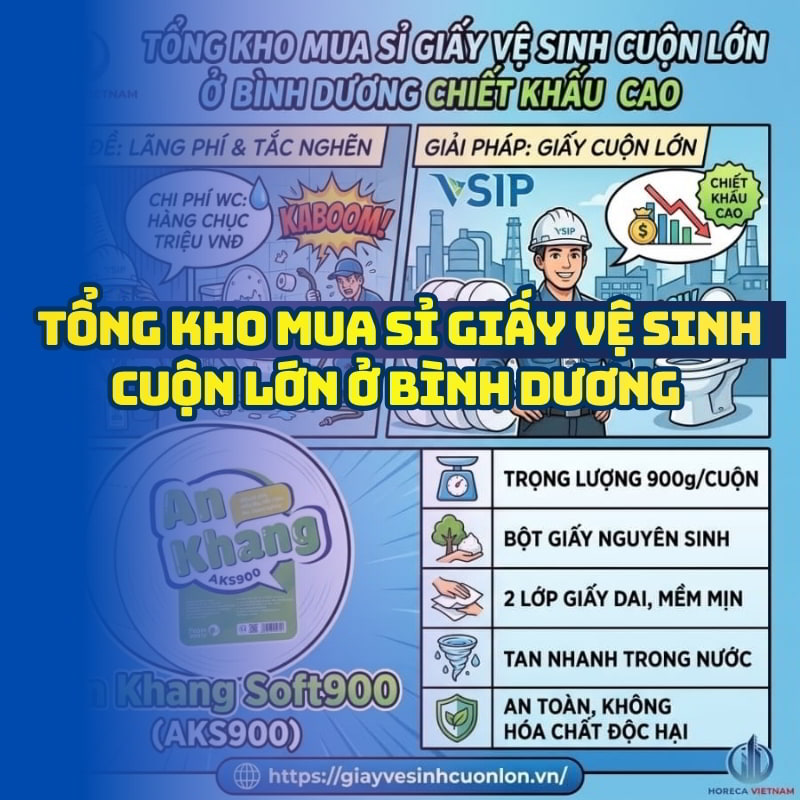 Mua sỉ giấy vệ sinh cuộn lớn ở bình dương giá tốt giao hàng tận nơi tại Horeca Việt Nam