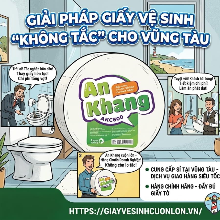 Mua sỉ giấy vệ sinh cuộn lớn ở Vũng Tàu uy tín giá tốt nhất tại Horeca Việt Nam