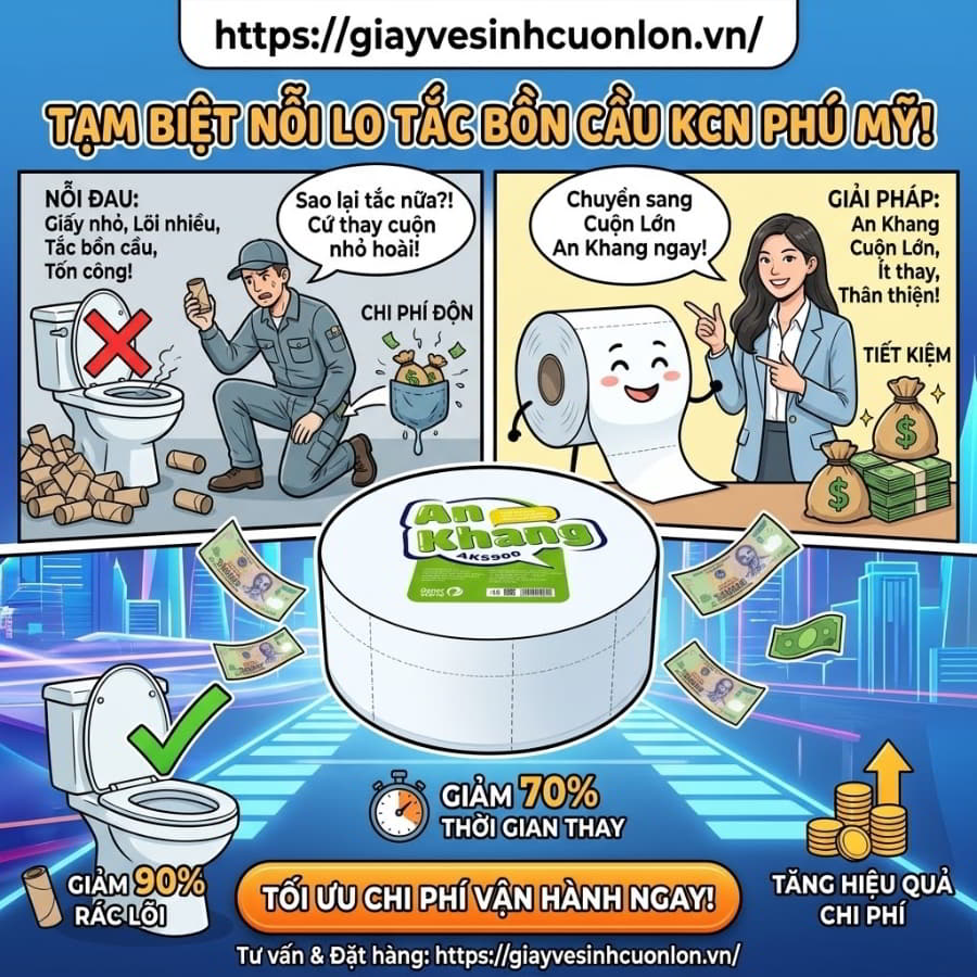 Mua giấy vệ sinh cho khu công nghiệp Phú Mỹ Bà Rịa uy tín giá sỉ tốt nhất tại Horeca Việt Nam