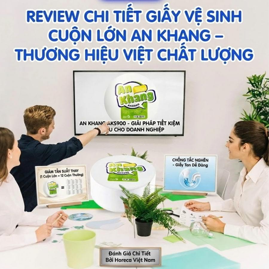 Horeca Việt Nam cung cấp giấy vệ sinh cuộn lớn An Khang giá tốt giao hàng tận nơi