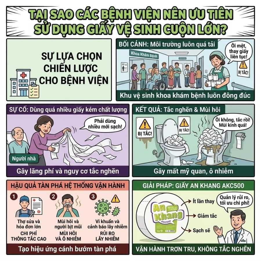Mua giấy vệ sinh cuộn lớn cho bệnh viện uy tín chất lượng cao tại Horeca Việt Nam
