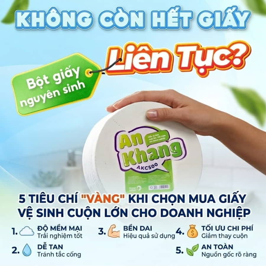 Tiêu chuẩn chọn giấy vệ sinh cuộn lớn cho doanh nghiệp
