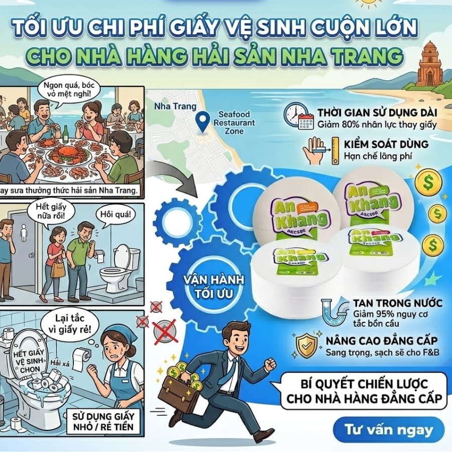 Mua giấy vệ sinh nhà hàng hải sản Nha Trang uy tín giá sỉ tốt nhất tại Horeca Việt Nam