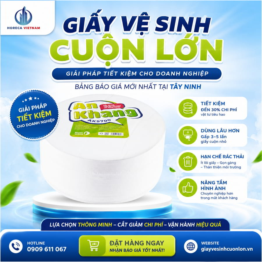 Bảng giá giấy vệ sinh cuộn lớn Tây Ninh mới nhất tại Horeca Việt Nam