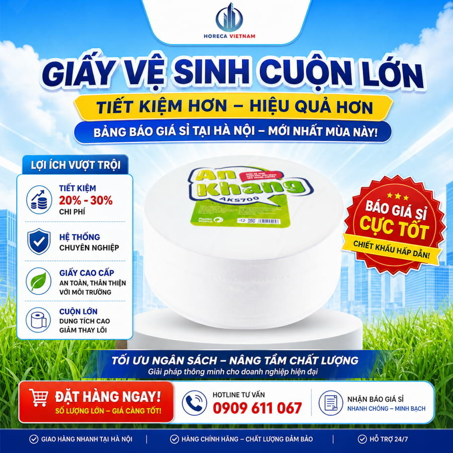 Bảng giá giấy vệ sinh cuộn lớn Hà Nội mới nhất tại Horeca Việt Nam