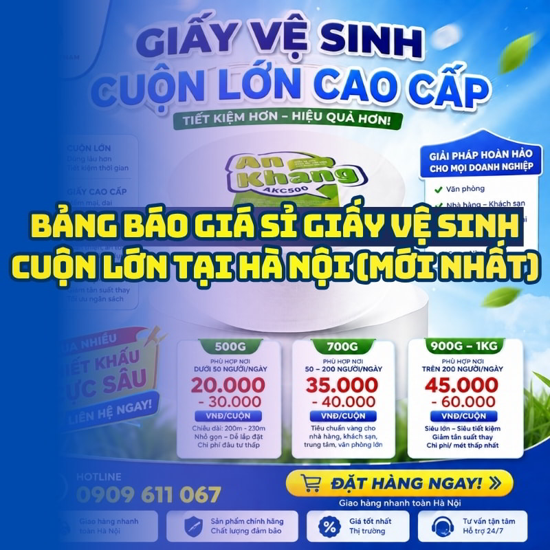 Bảng giá giấy vệ sinh cuộn lớn hà nội uy tín giá tốt nhất tại Horeca Việt Nam